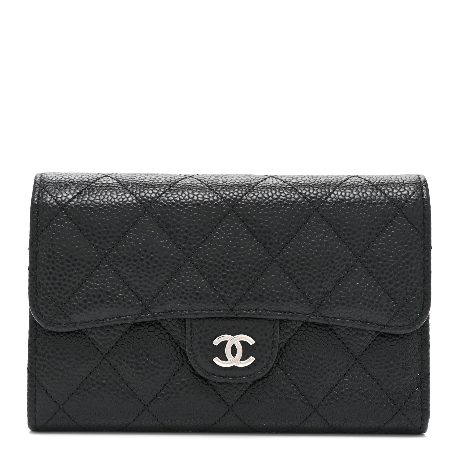 Chanel Caviar Quilted Medium Flap Wallet Black 1 of 13