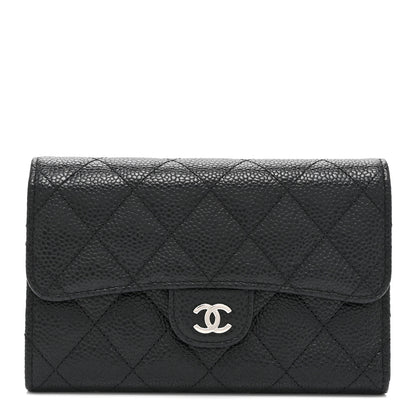 Chanel Caviar Quilted Medium Flap Wallet Black 1 of 13