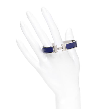 Hermes Enamel Narrow Clic Clac H Bracelet PM Iris 2 of 4