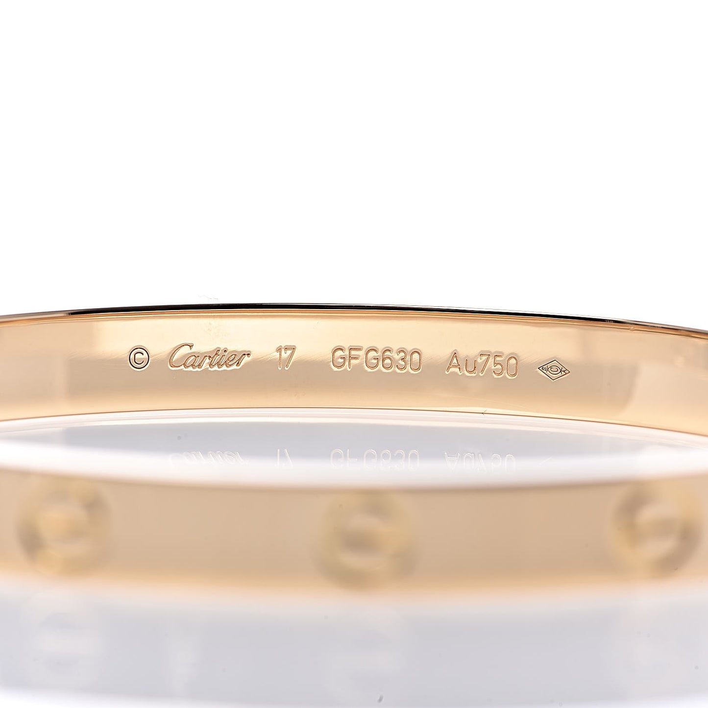 18K Yellow Gold LOVE Bracelet 17