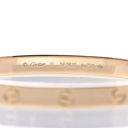 Cartier 18K Yellow Gold LOVE Bracelet 17 4 of 7