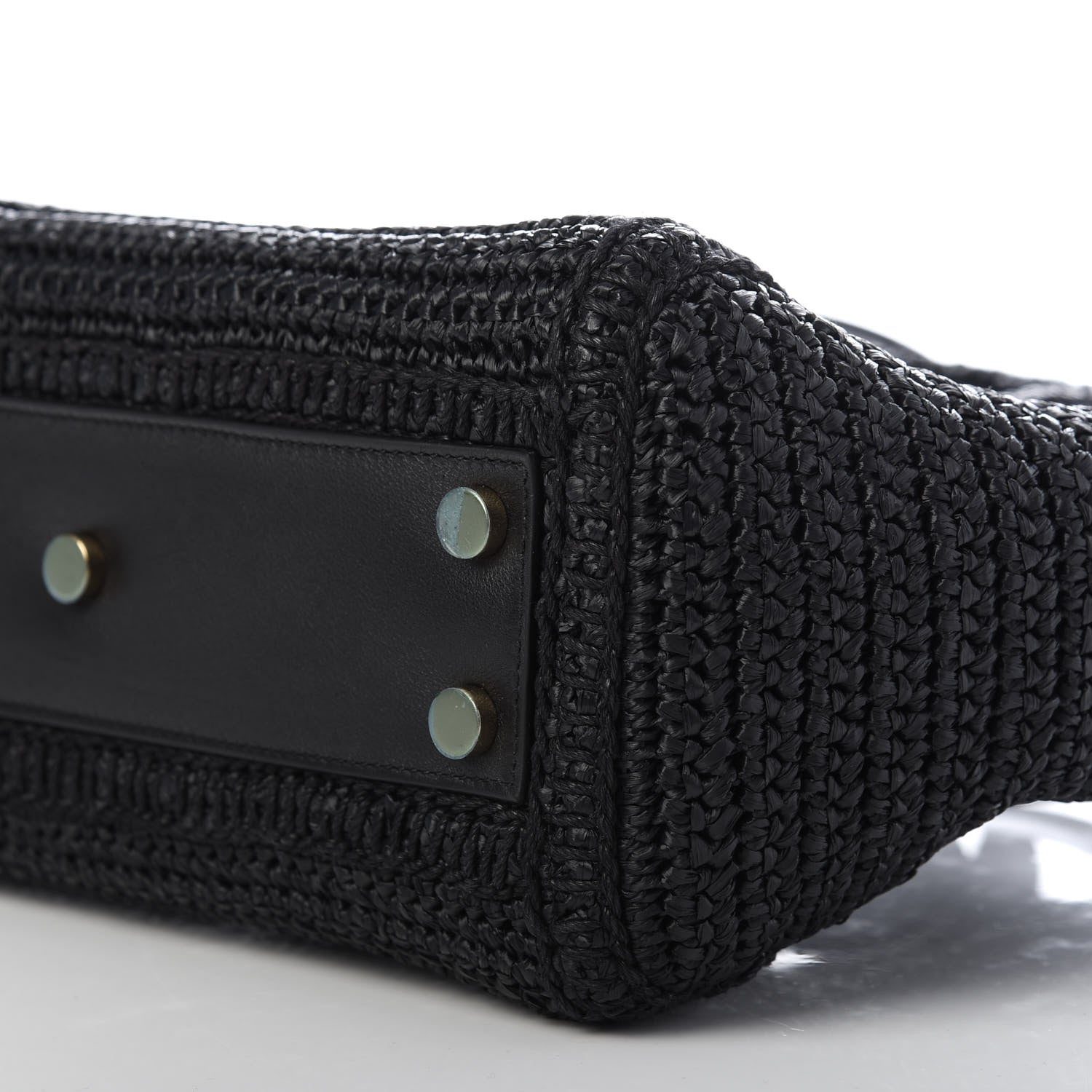 Saint Laurent Raffia Baby Monogram Downtown Cabas Black 7 of 9