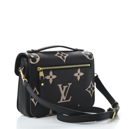Louis Vuitton Empreinte Monogram Giant Pochette Metis Black Beige 3 of 9