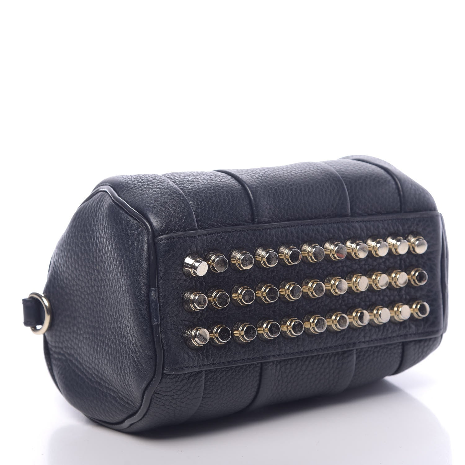 Alexander Wang Pebbled Lambskin Mini Rockie Navy Pale Gold Hardware 4 of 11