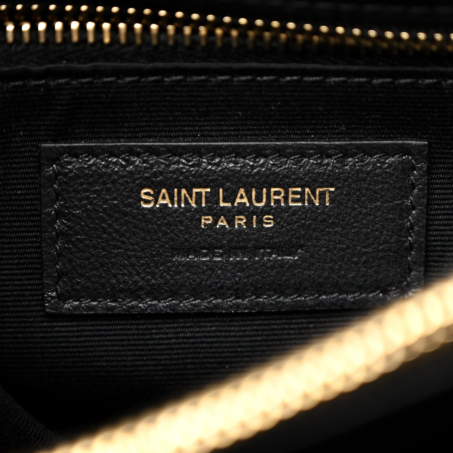 Calfskin Y Quilted Monogram Medium Loulou Chain Satchel Black