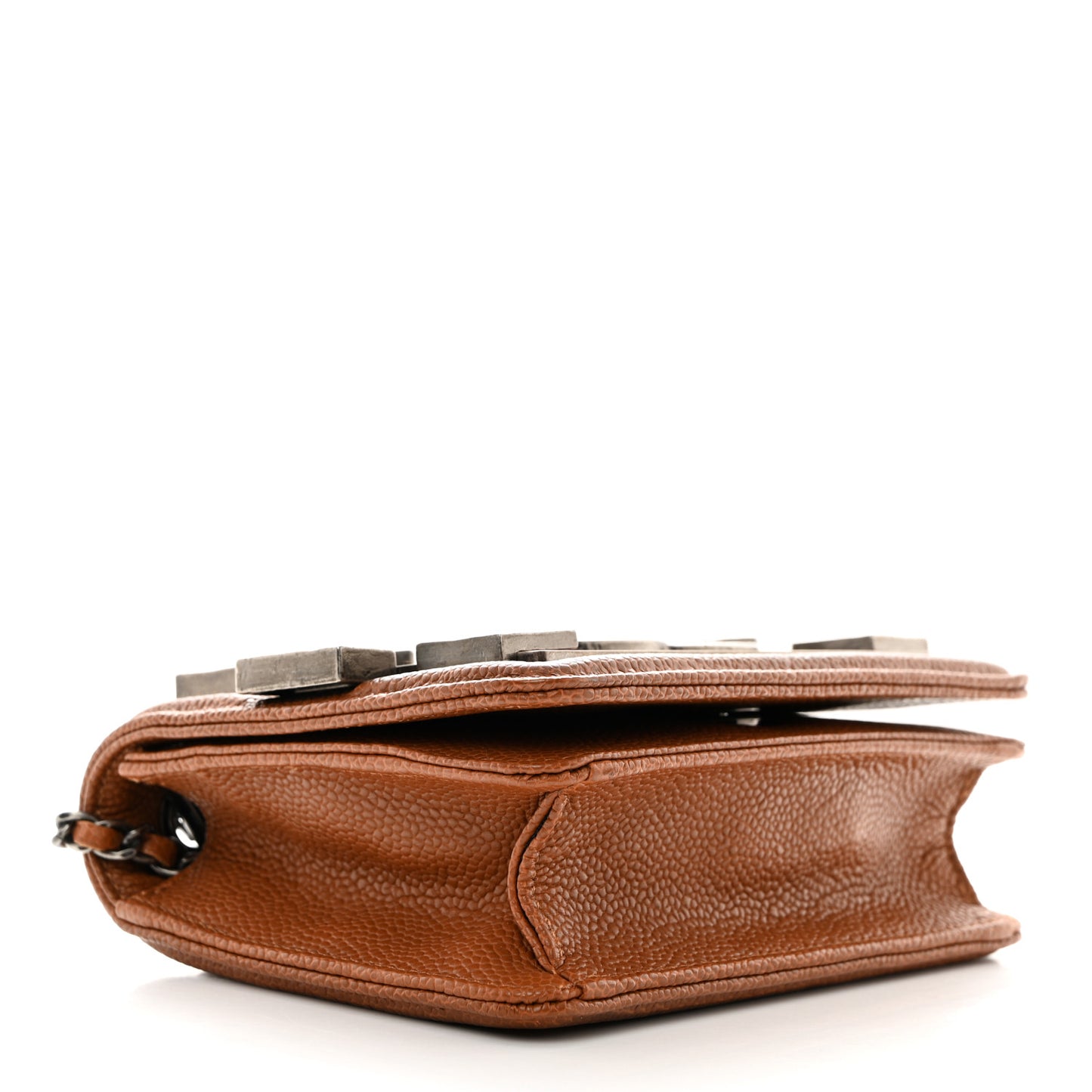 Caviar Mini Dallas Boy Brick Flap Brown