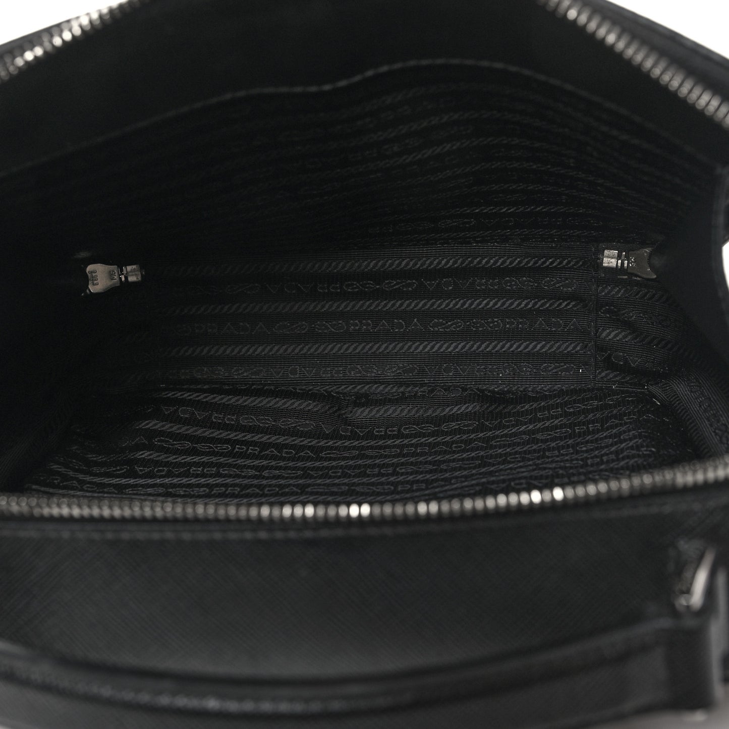 Saffiano Travel Medium Brique Crossbody Bag Black