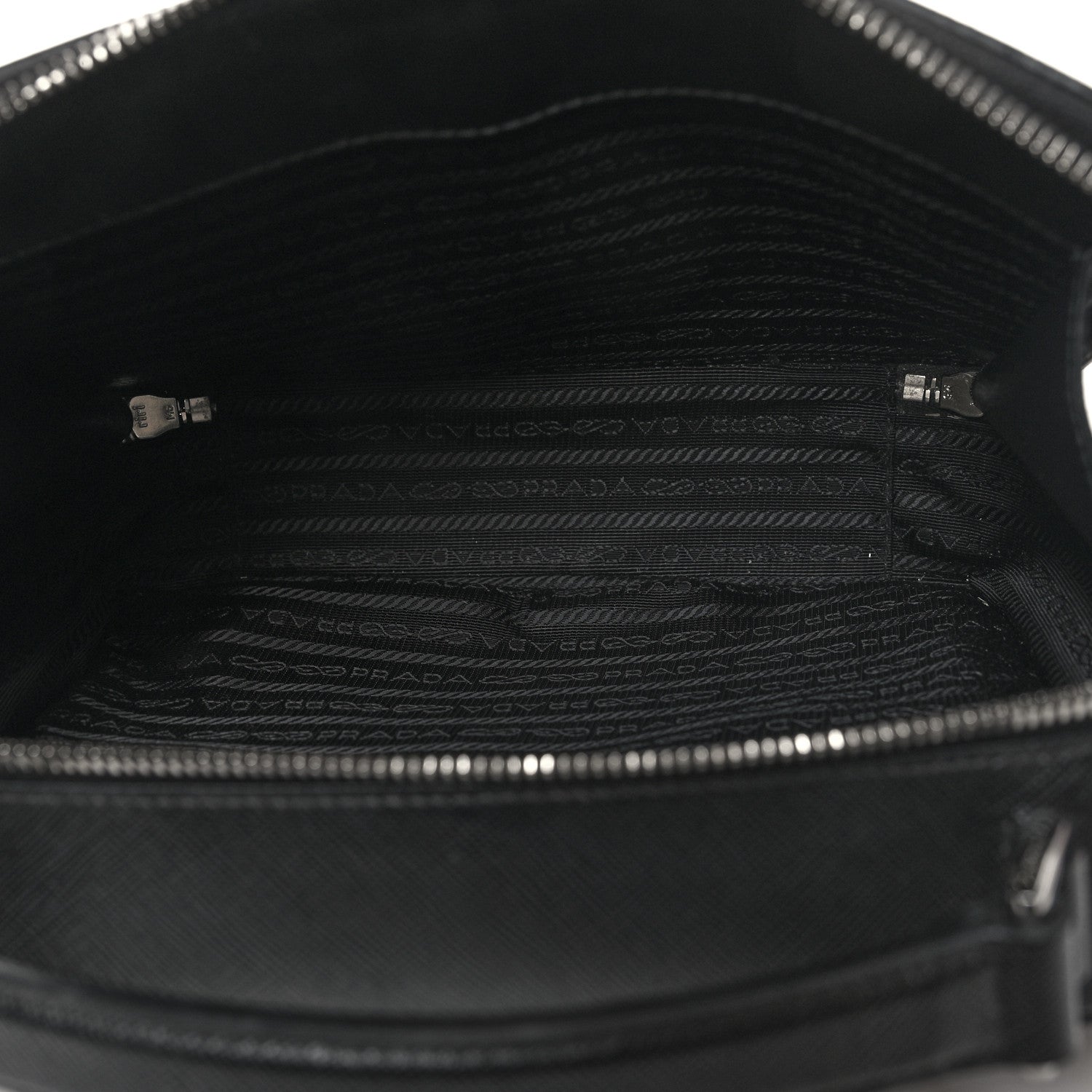 Prada Saffiano Travel Medium Brique Crossbody Bag Black 5 of 9