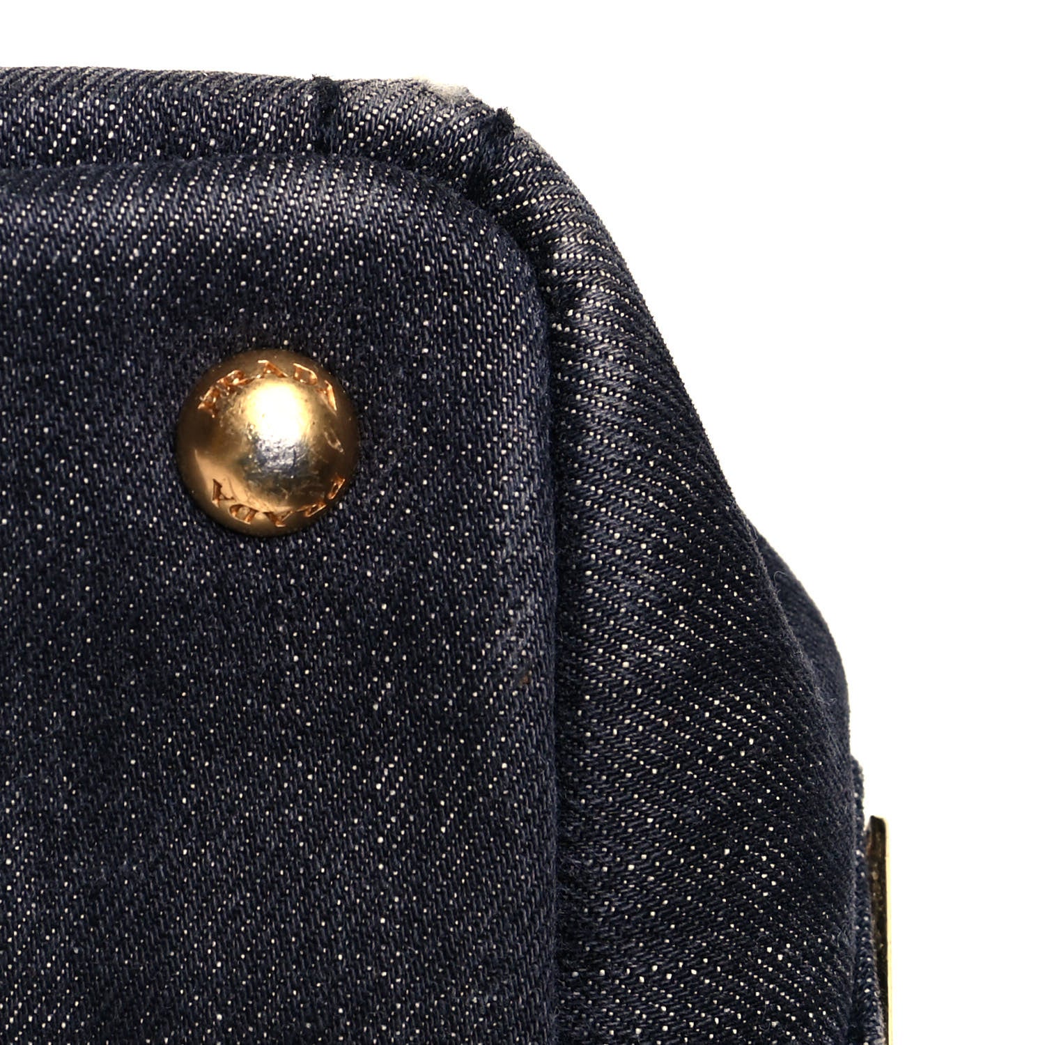 Prada Denim Small Logo Tote Black 16 of 17