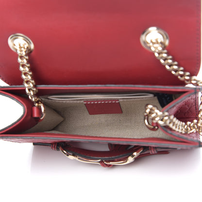 Gucci Soft Microguccissima Mini Emily Chain Shoulder Bag Rosso 4 of 9