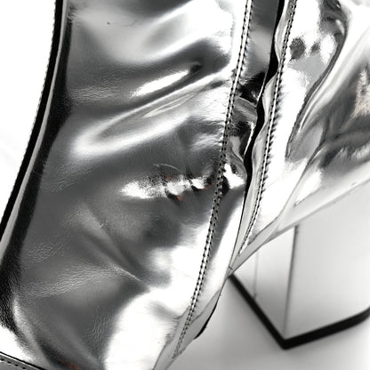 Balenciaga Miroir Calfskin Ankle Booties 36 Argent 12 of 12