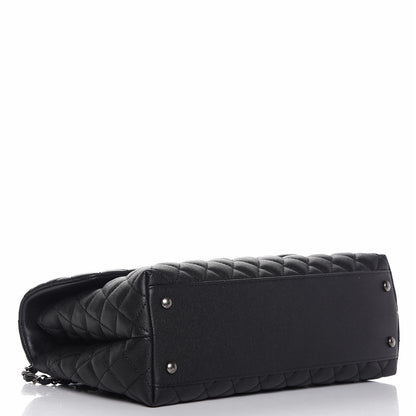 Chanel Caviar Quilted Medium Coco Handle Flap Black 5 of 9