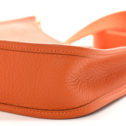 Hermes Taurillon Clemence Evelyne TPM Orange 10 of 10