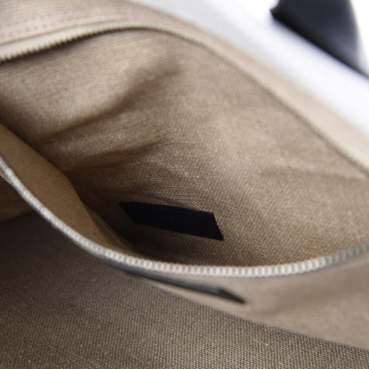 Saint Laurent Linen Calfskin Rive Gauche Tote Optic White 7 of 7