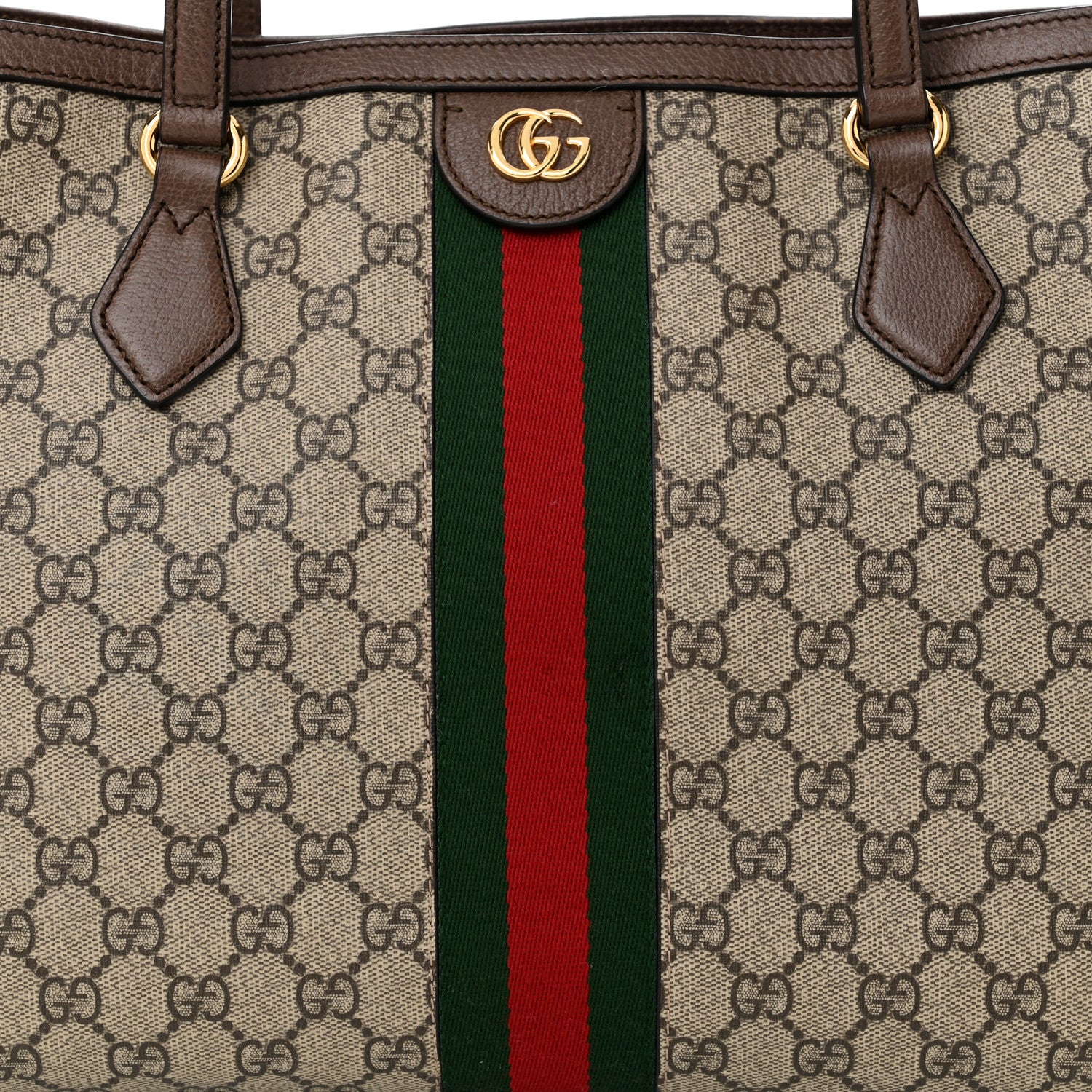 Gucci GG Supreme Monogram Medium Ophidia Shopping Tote Brown 8 of 11