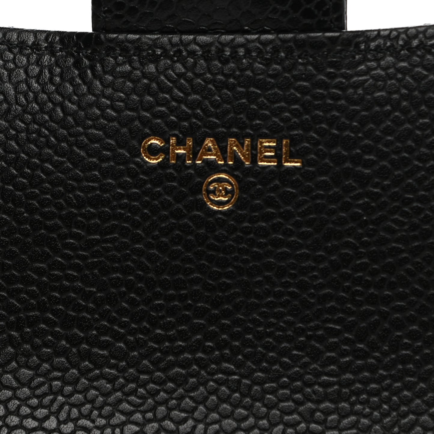 Caviar Quilted Large Gusset Flap Wallet Black