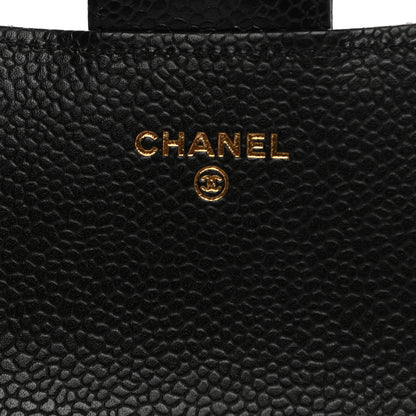 Chanel Caviar Quilted Large Gusset Flap Wallet Black 6 of 9