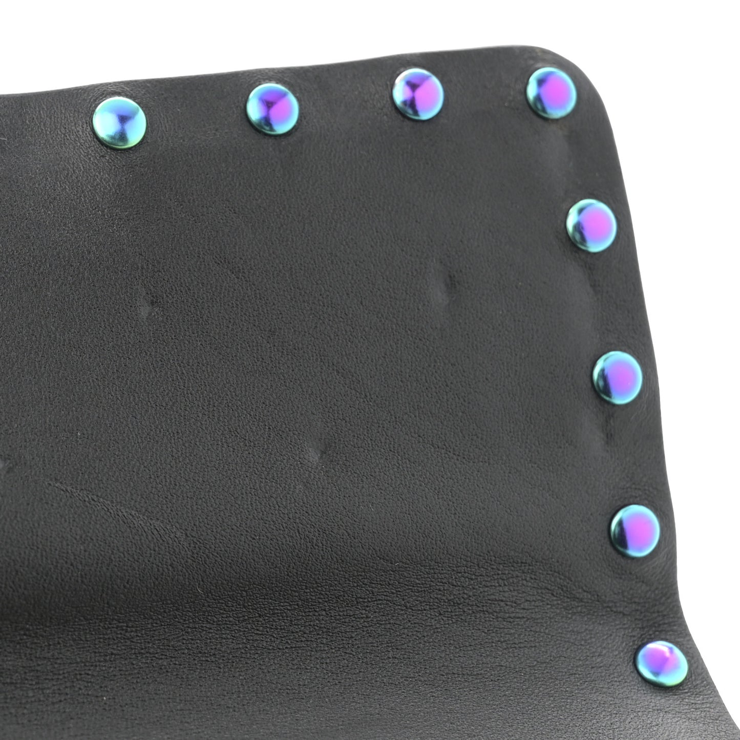 Lambskin Oil Slick Small Rockstud Spike Shoulder Bag Black