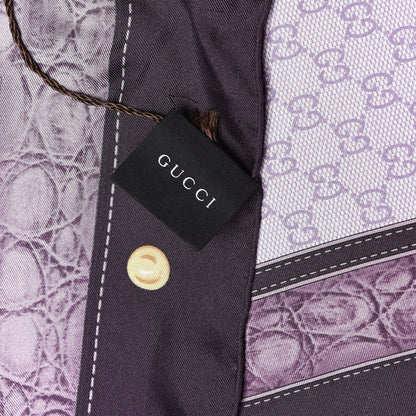 Gucci Silk Monogram Scarf Purple 3 of 4