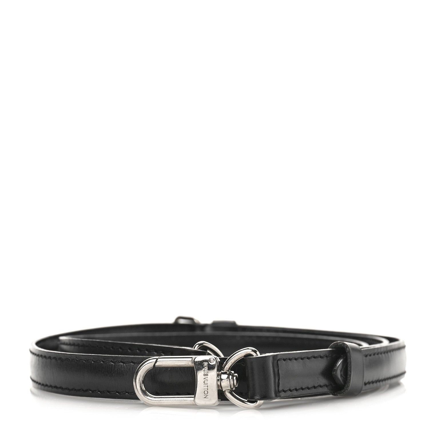 Louis Vuitton Calfskin 16mm Adjustable Shoulder Strap Black 1 of 3