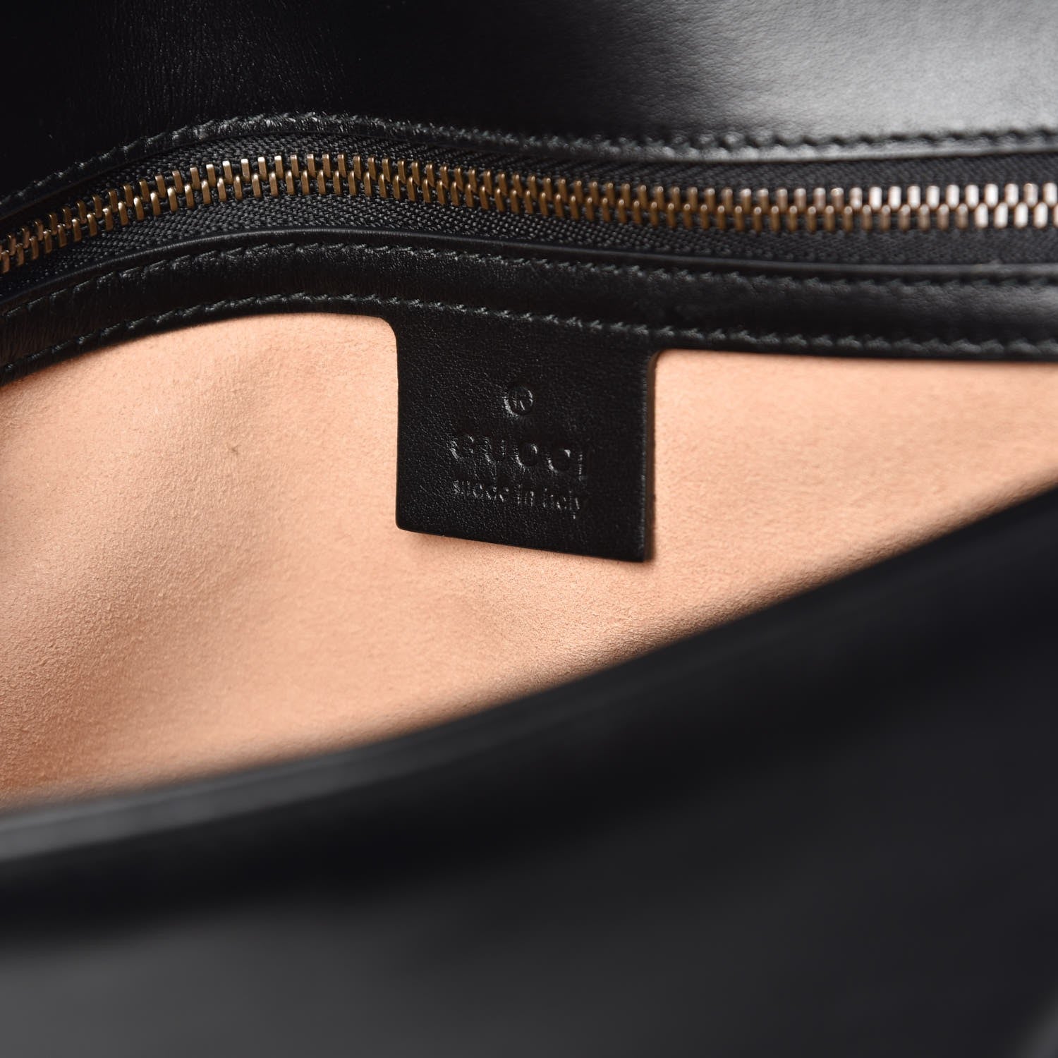 Gucci Calfskin Matelasse Small GG Marmont Shoulder Bag Black 6 of 8