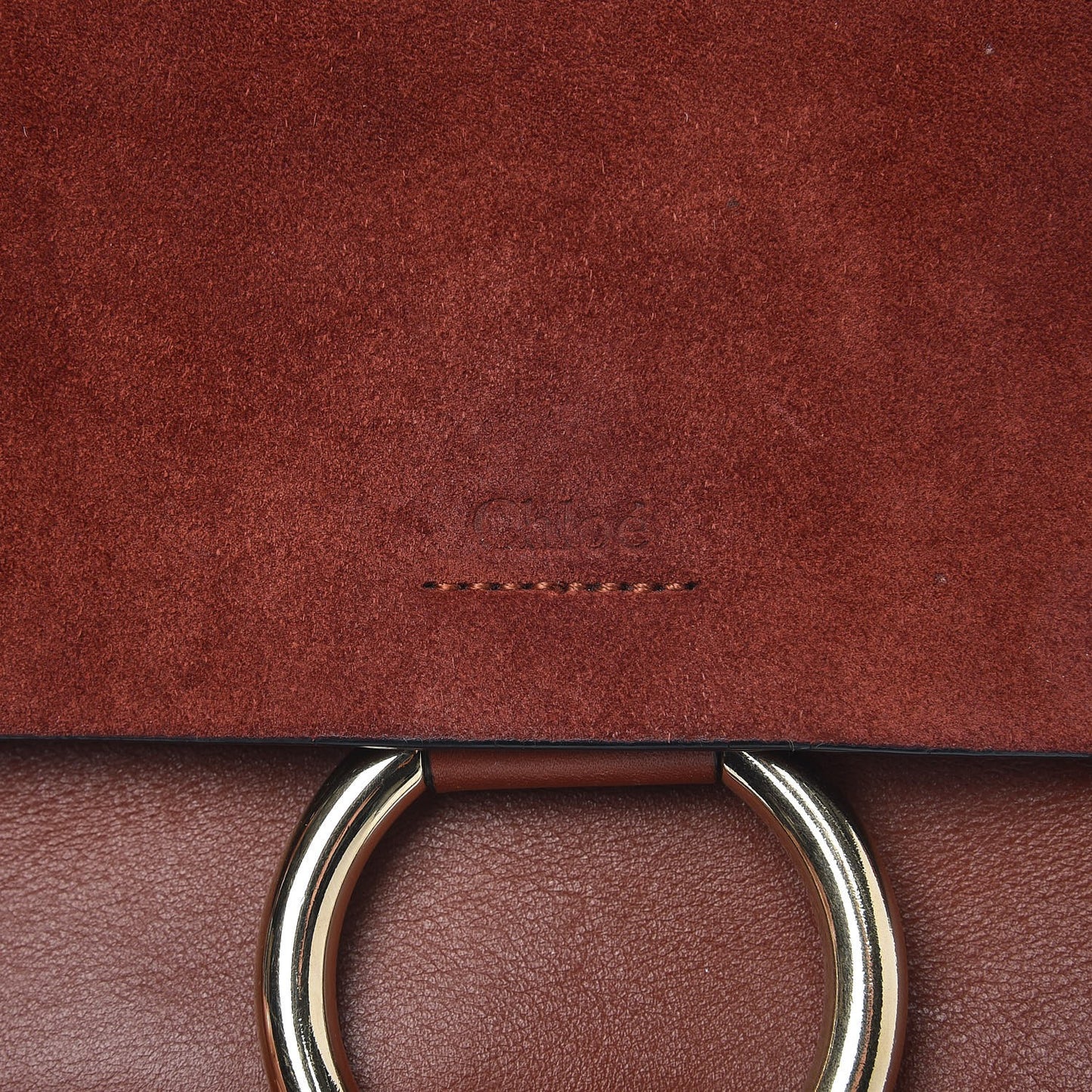 Suede Calfskin Small Faye Shoulder Bag Saffron Red