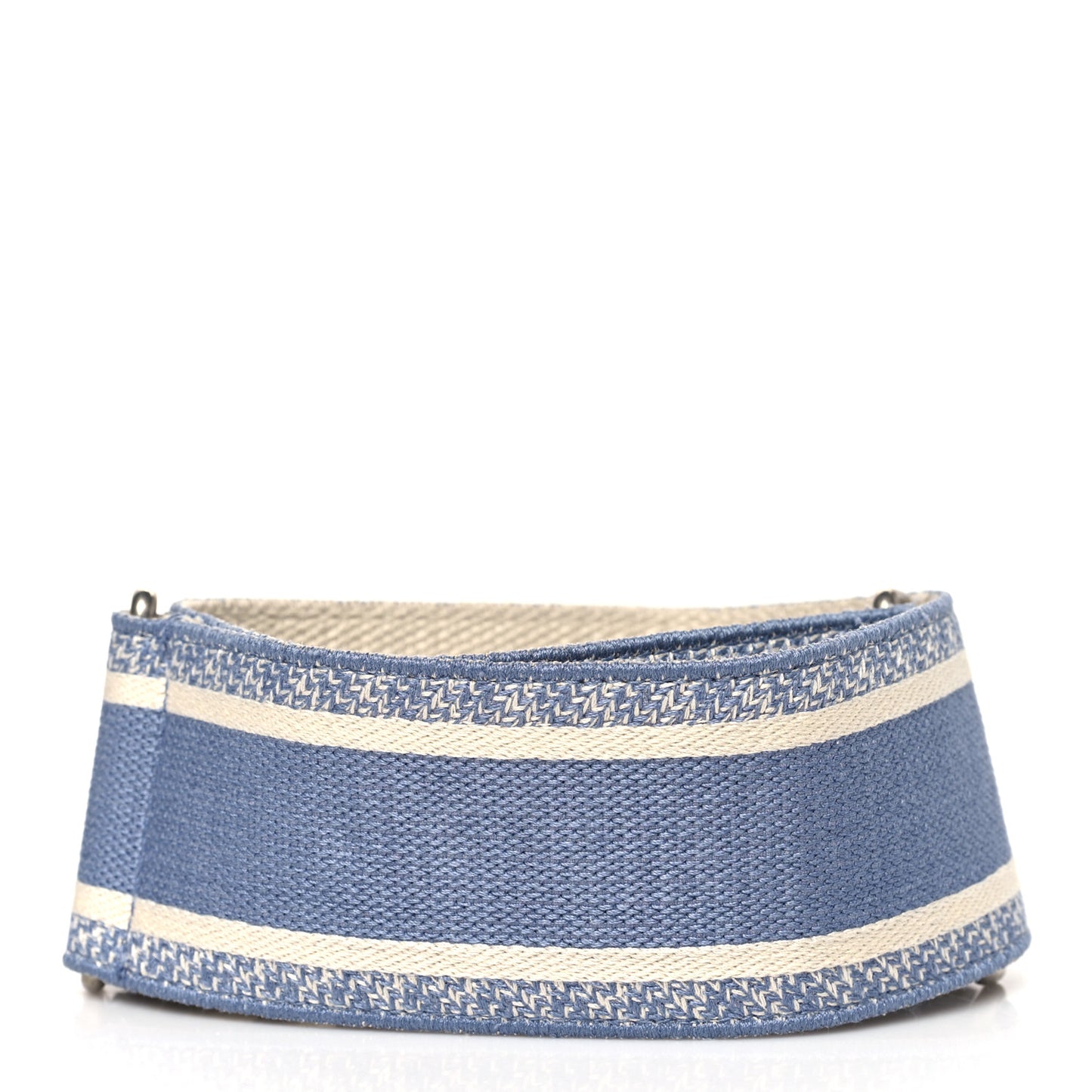 Canvas Embroidered Shoulder Strap Light Blue