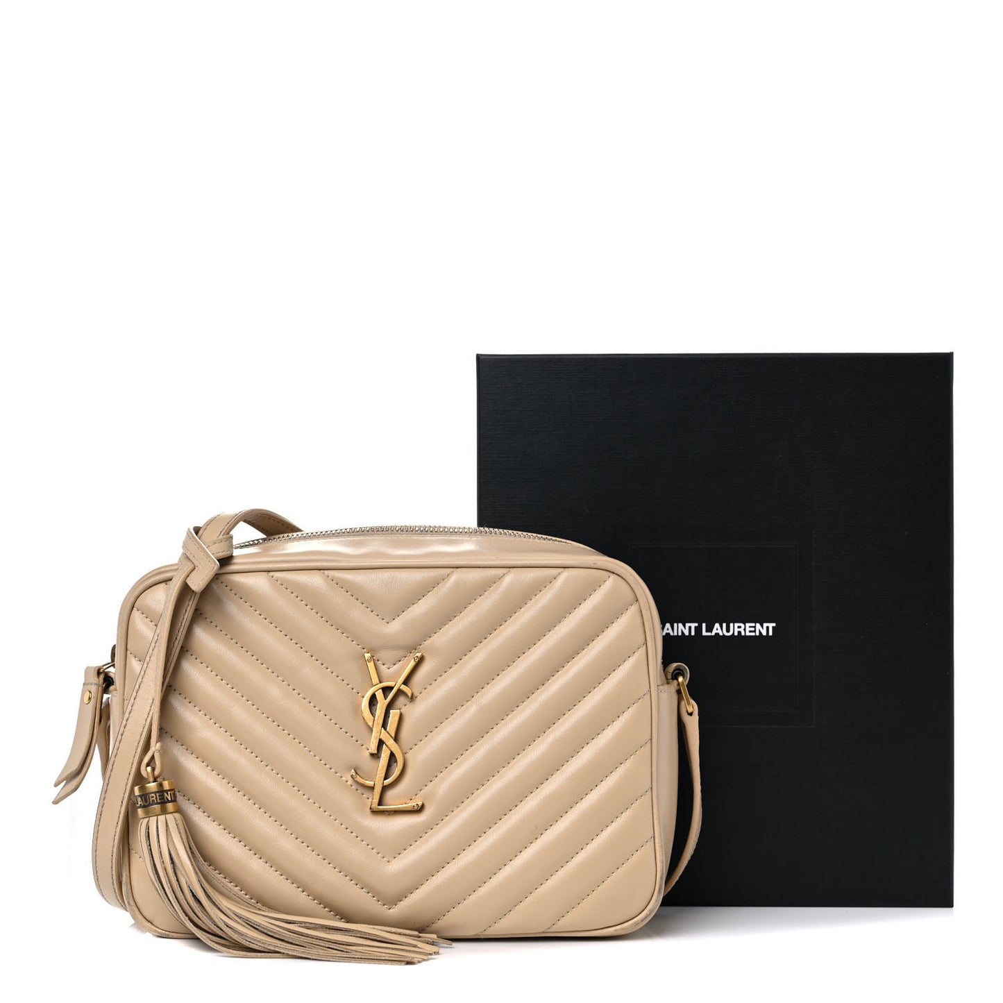 Calfskin Matelasse Monogram Lou Camera Bag Dark Beige