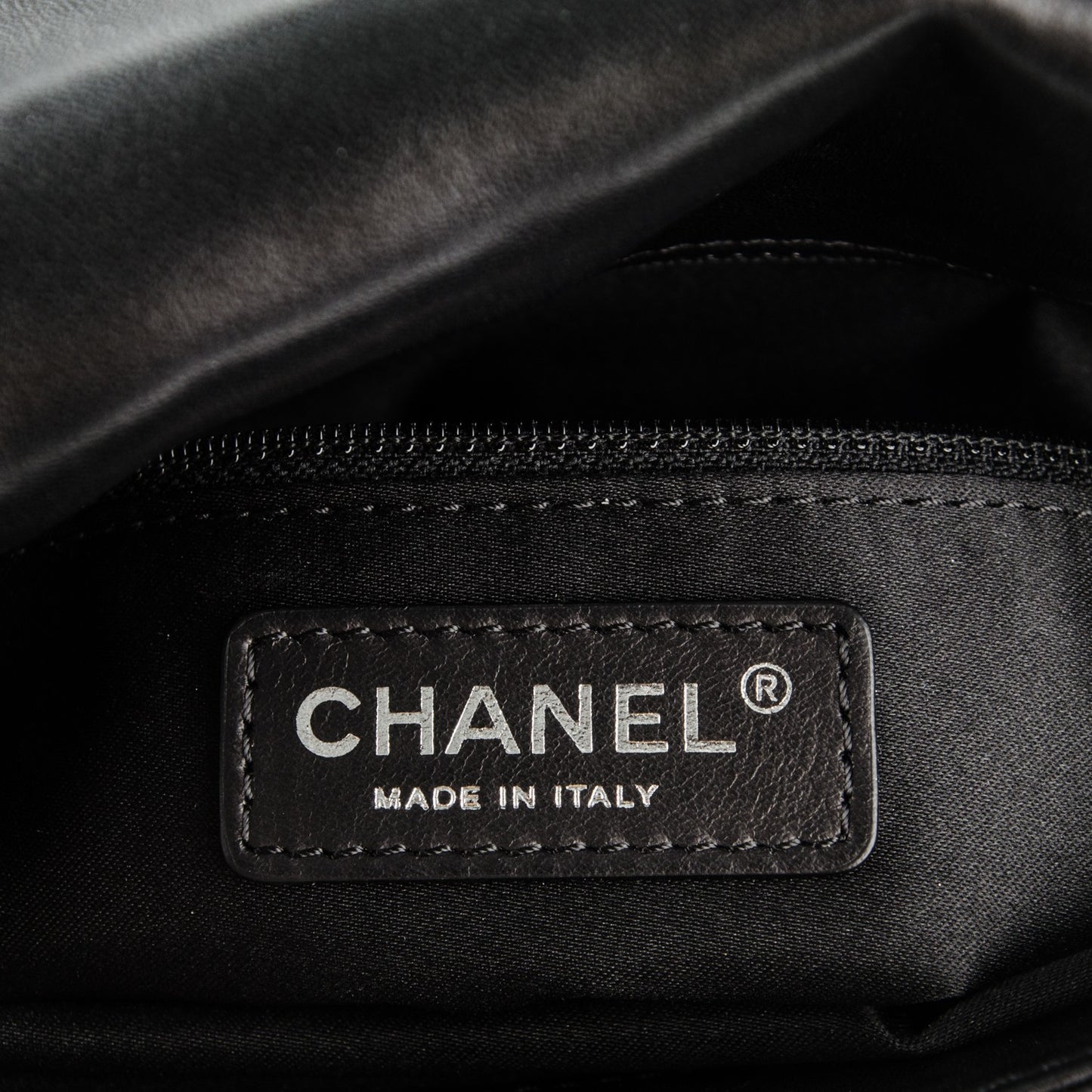 Lambskin Quilted Large 3 Flap Black