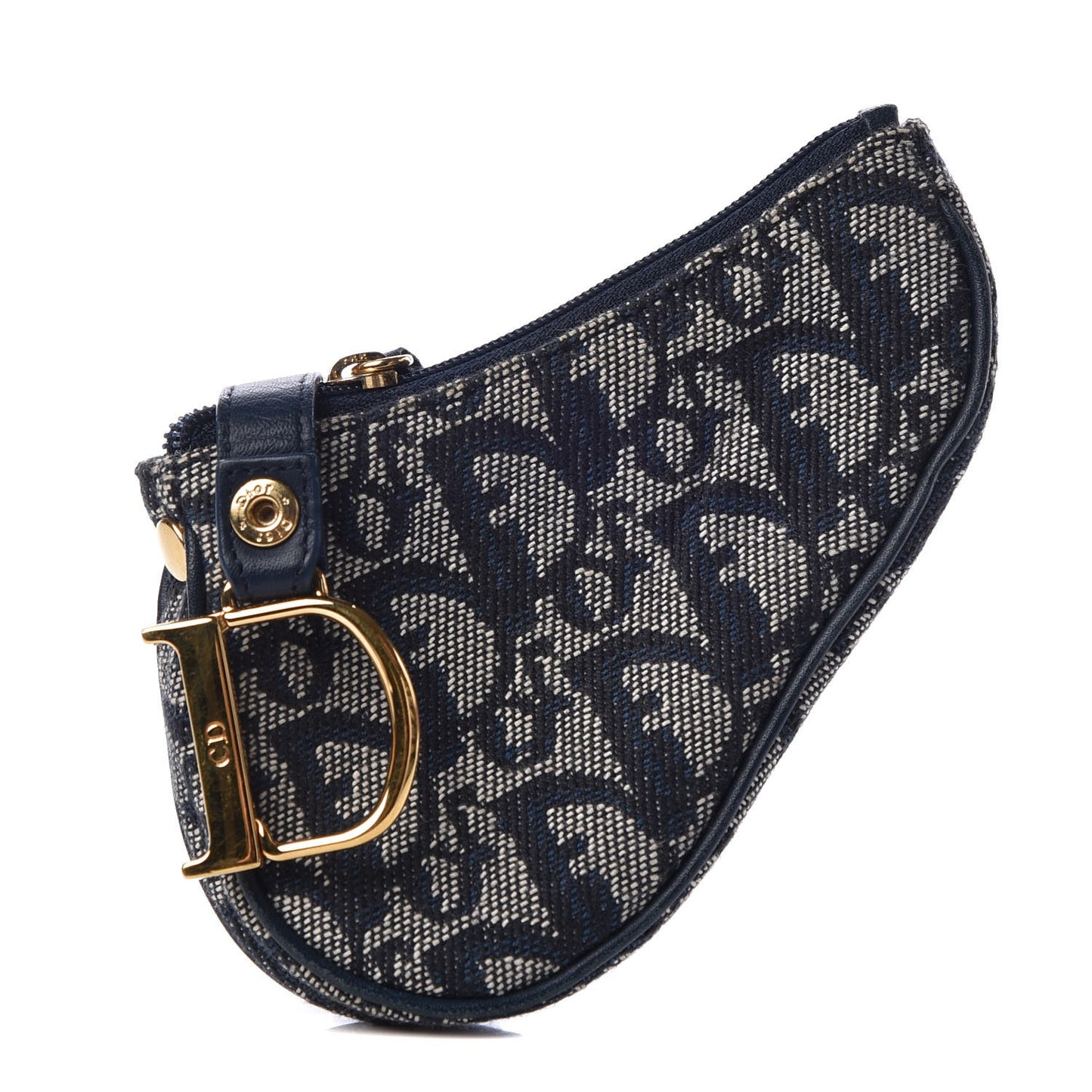 Monogram Saddle Pouch Navy Blue