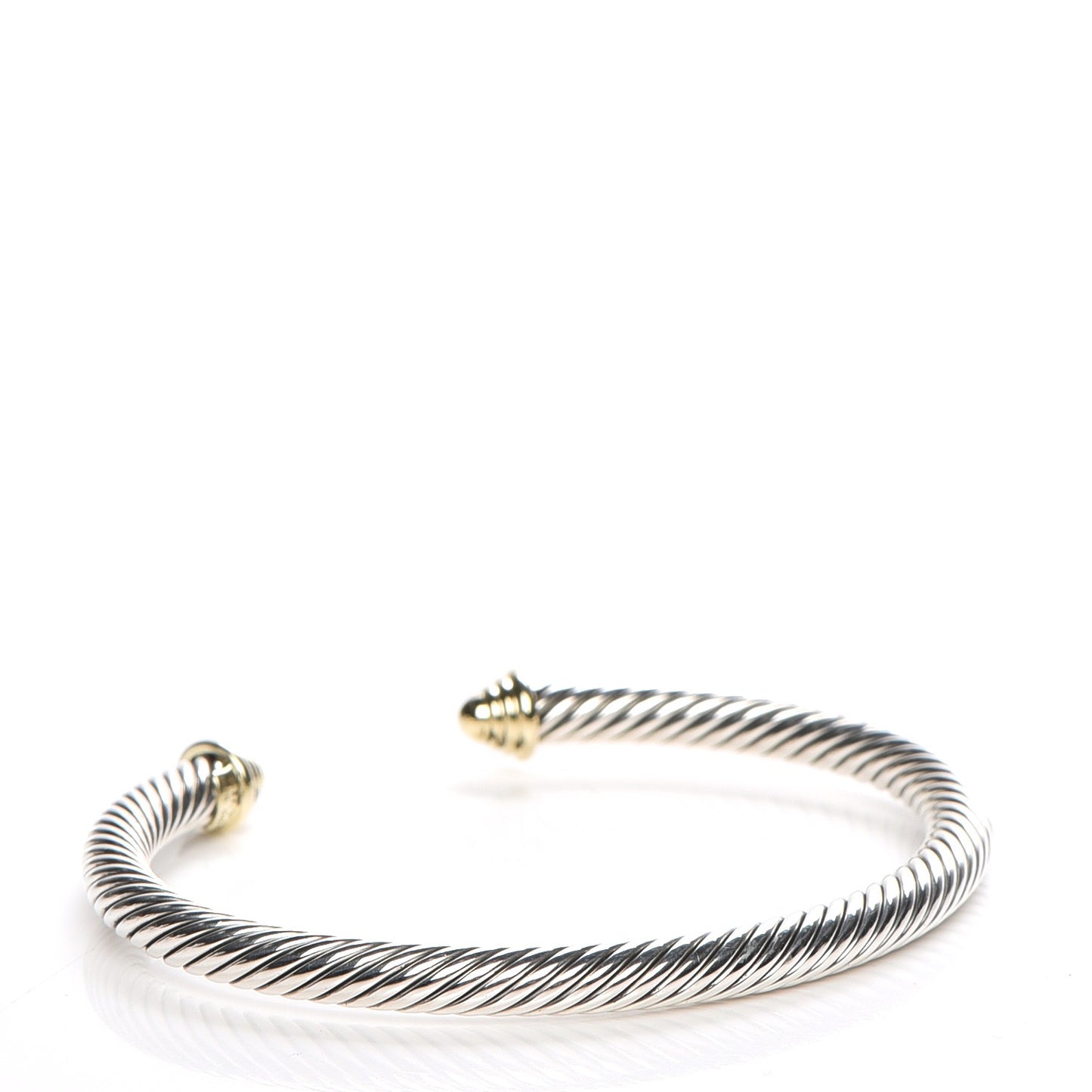 Sterling Silver 14K Yellow Gold 5mm Cable Classics Bracelet