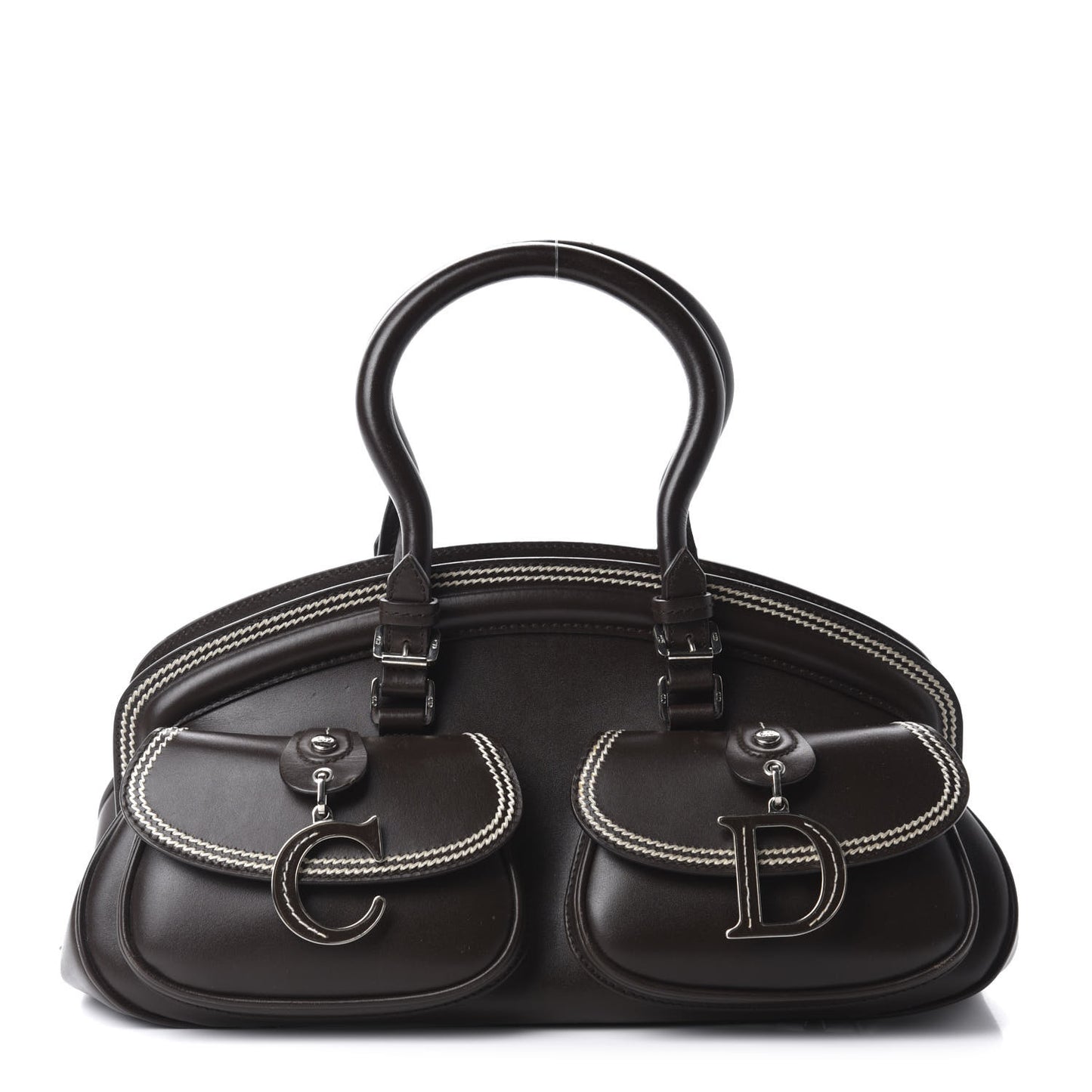 Calfskin Medium Detective Satchel Brown