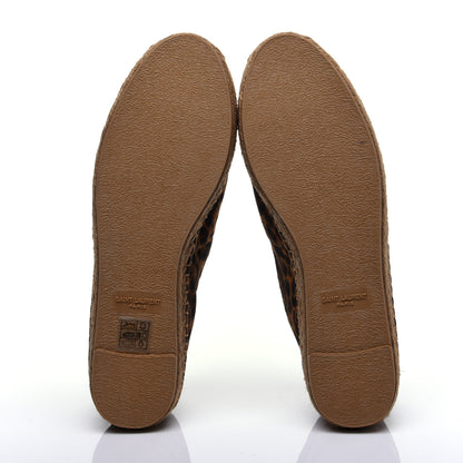 Saint Laurent Suede Leopard Print Espadrilles 36.5 Natural 10 of 13