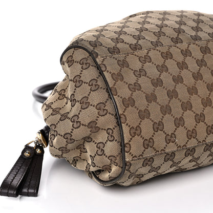 Gucci Monogram Medium Sukey Boston Bag Brown 10 of 14