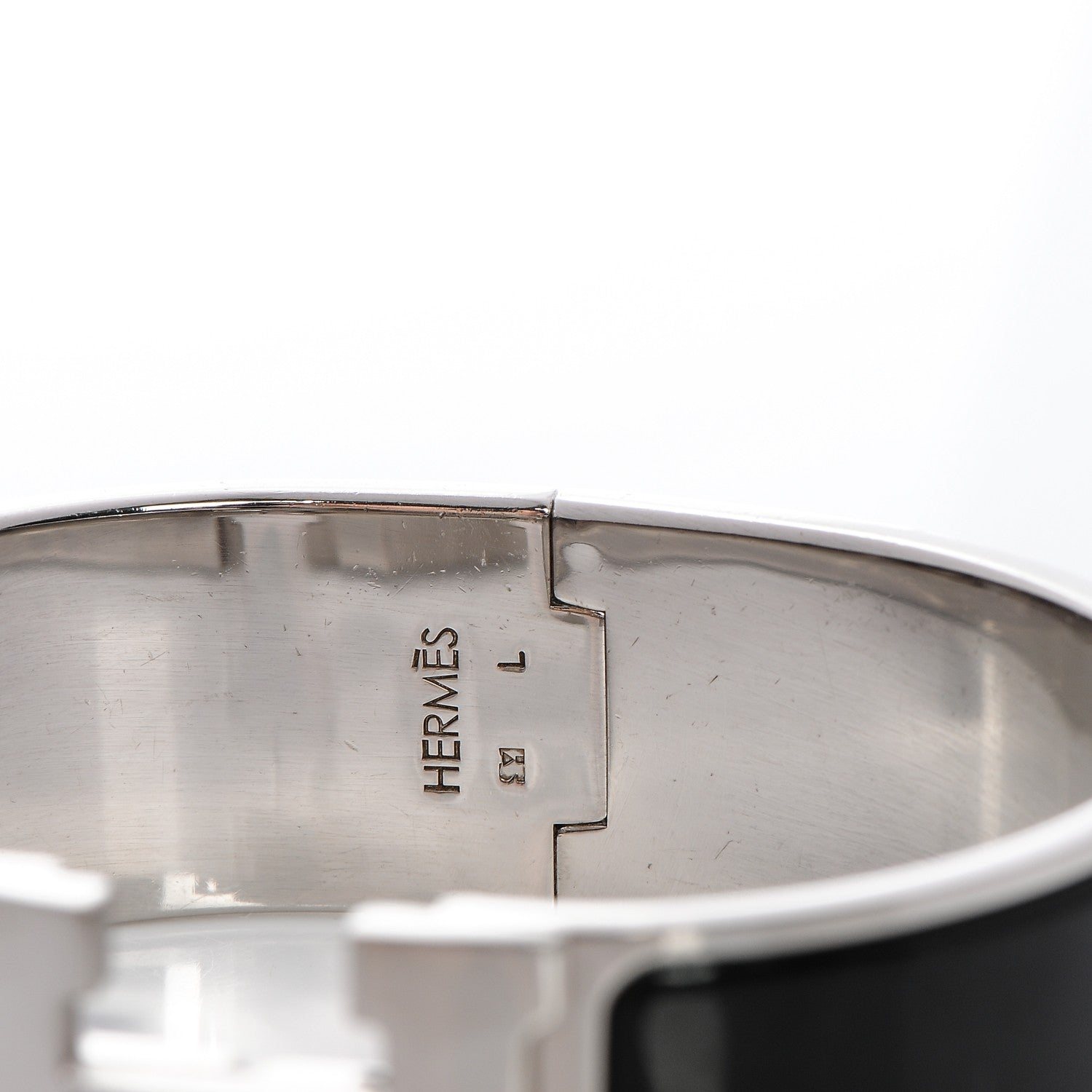 Hermes Enamel Wide Clic Clac H Bracelet GM Black 4 of 4
