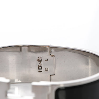 Hermes Enamel Wide Clic Clac H Bracelet GM Black 4 of 4