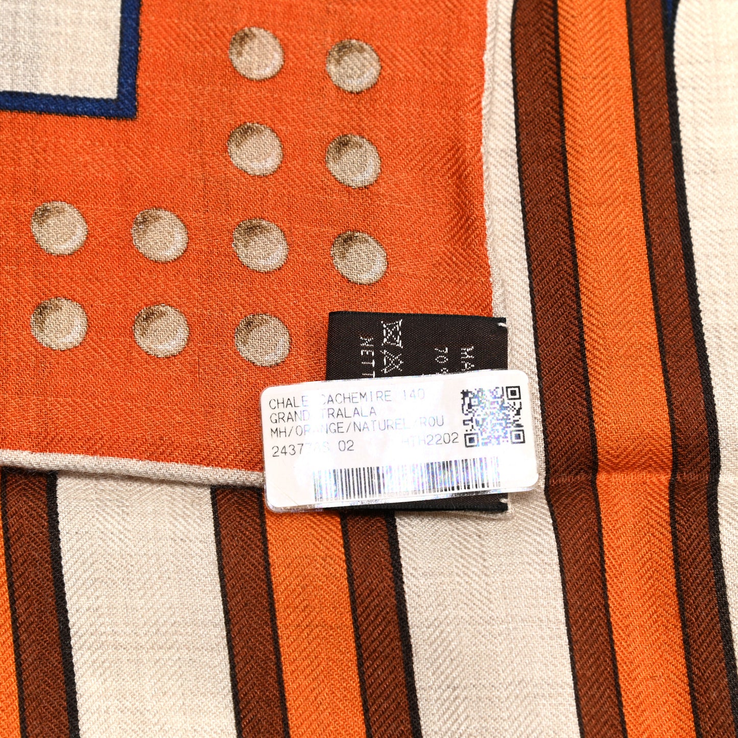 Cashmere Silk Grand Tralala Shawl 140 Orange Naturel Roux