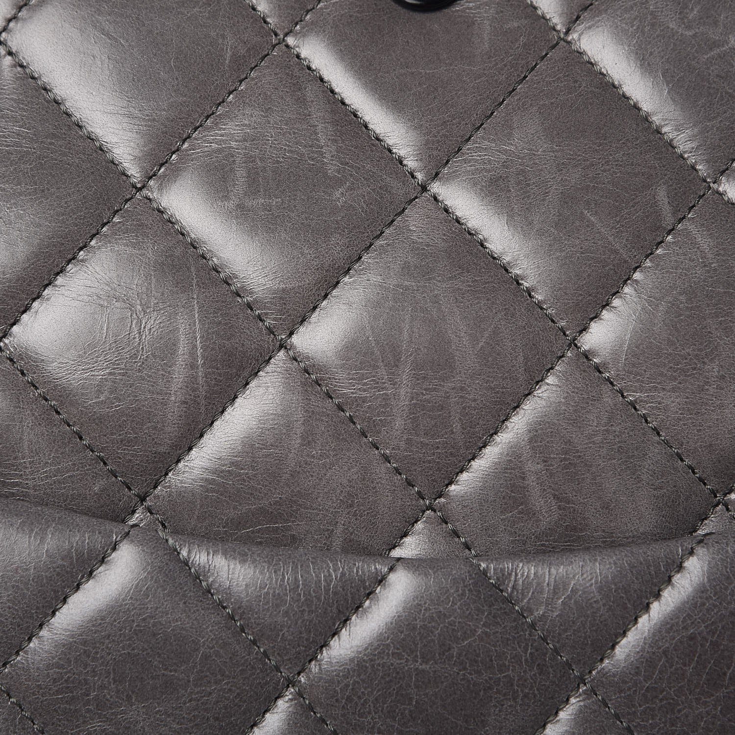 Chanel Glazed Calfskin Quilted Large CC Delivery Tote Grey 13 of 13
