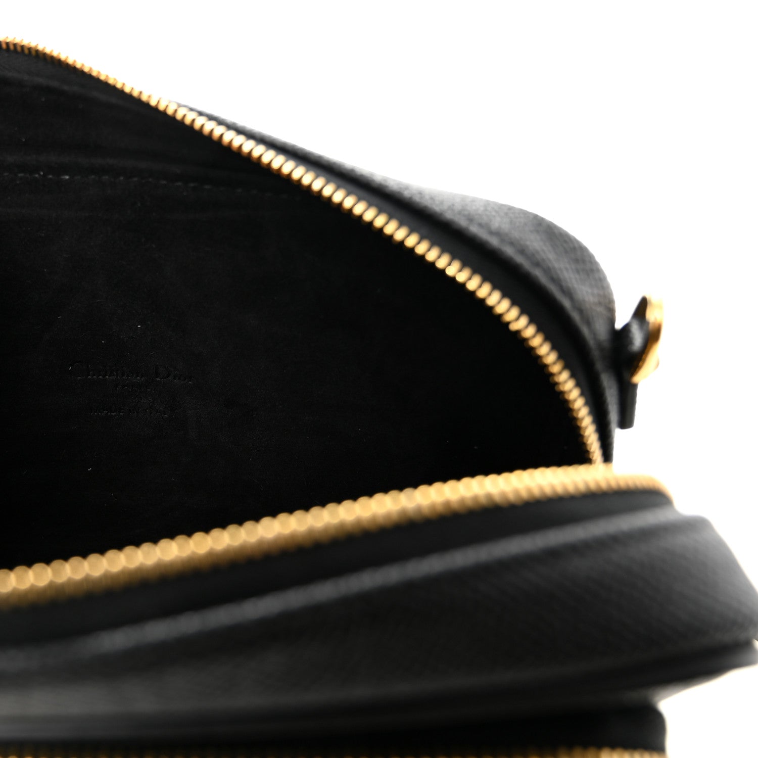 Christian Dior Grained Calfskin Caro Double Pouch Black 7 of 11
