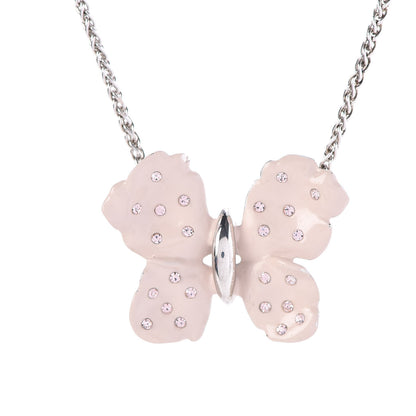 Christian Dior Crystal Butterfly Necklace Pink 4 of 7