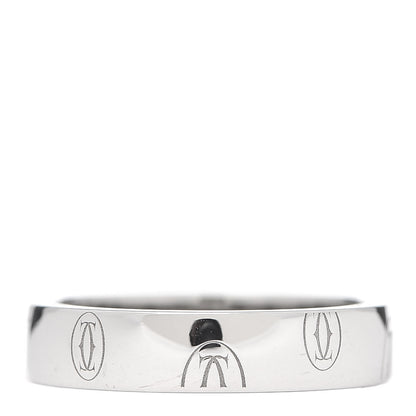 Cartier Platinum Happy Birthday 4mm Band Ring 48 4.5 3 of 4