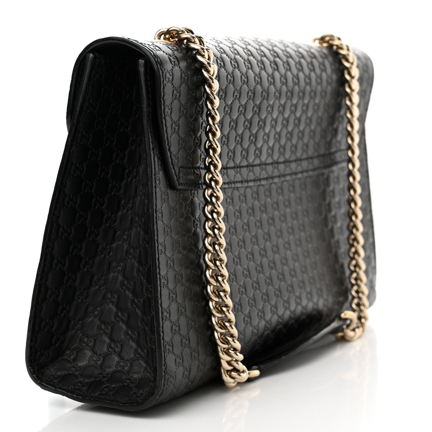 Gucci Microguccissima Medium Emily Chain Shoulder Bag Black 3 of 15