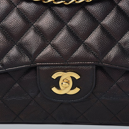 Chanel Caviar Quilted Jumbo Single Flap Black 13 of 27