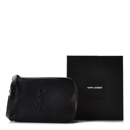 Saint Laurent Lambskin Monogram Lou Belt Bag Black 8 of 11