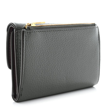 Mulberry Small Classic Grain Darley Folded Multi-Card Wallet Charcoal 3 of 7