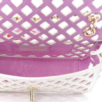 Chanel Lambskin Small Sea Through Flap White Multicolor 6 of 12