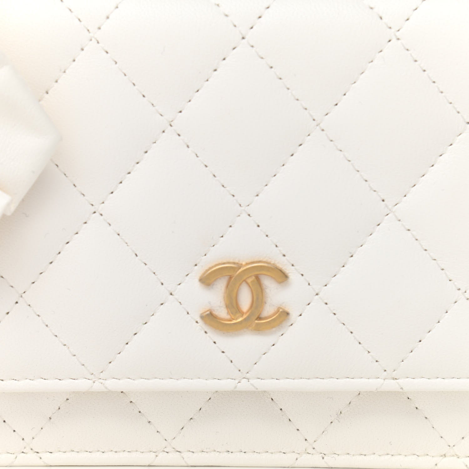 Chanel Lambskin Quilted Mini Romance Wallet On Chain WOC White 8 of 12