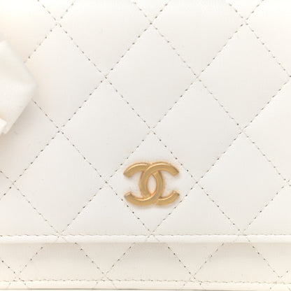 Chanel Lambskin Quilted Mini Romance Wallet On Chain WOC White 8 of 12