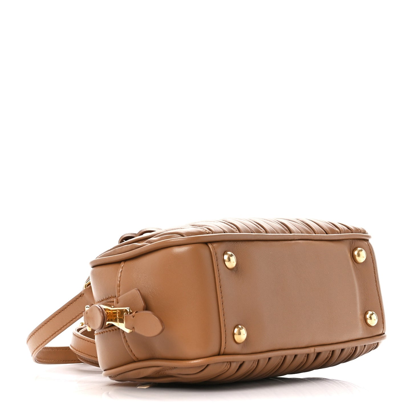 Nappa Matelasse Regular Arcadie Top Handle Bag Caramel