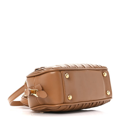 Miu Miu Nappa Matelasse Regular Arcadie Top Handle Bag Caramel 4 of 11
